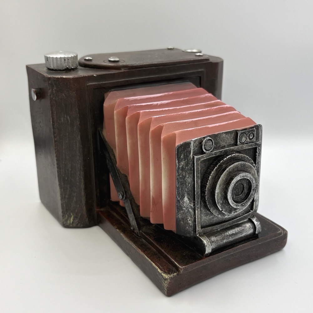 Decorative Accordion Camera Vintage Look Replica Decor Piggy‎ Bank Coin *Read